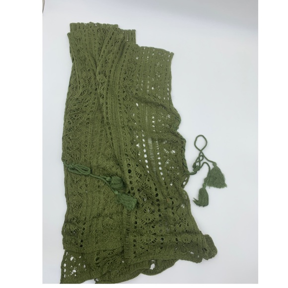 Crocheted Swimsuit Cover Up Army Green Color - Picture 7 of 11